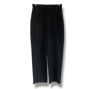 Zara‎ Pants Black Pinstripe Wool Blend High Rise Office Classic Size 30 NWOT